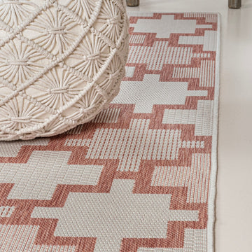 Cyrus Modern Geometric Tile Pattern Indoor/Outdoor Area Rug